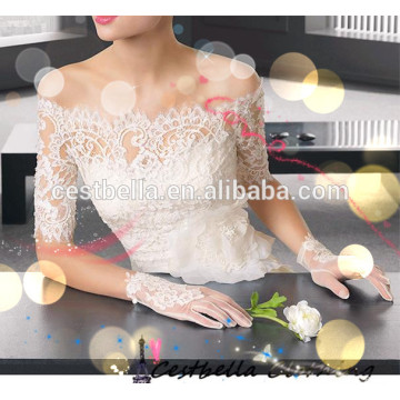 Una línea de estilo de moda appliqued strapless vestidos de novia de baile